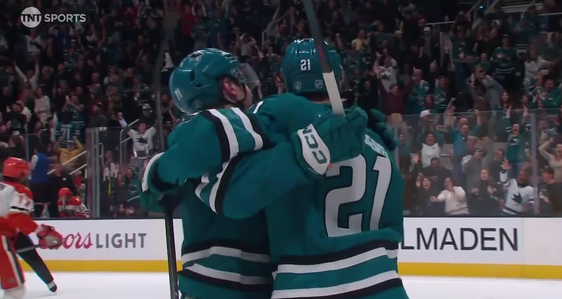 Celebrini ties it late then sets up Wennberg's winner as the Sharks beat the Ducks 4-3