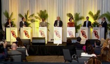 Crowded governor’s race moves forward without Swalwell as candidates face off in Sacramento