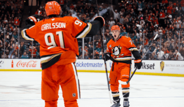 Carlson gets 1st NHL hat trick, Ducks defeat Sharks to end 6-game skid