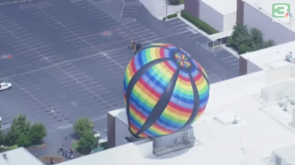 The pilot, the only person aboard the balloon, fought to control the runaway balloon for nearly 20 minutes. KCRA 3
