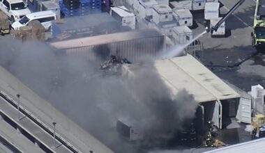 Fire at San Francisco International Airport burns cargo containers, debris