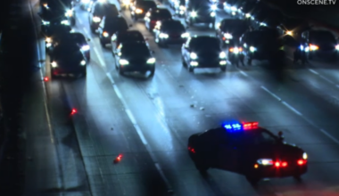 Scooter and other large objects thrown onto downtown LA freeway – NBC Los Angeles