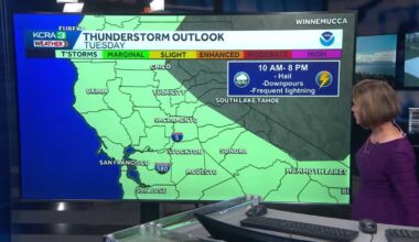Northern California weather: Thunderstorm, Sierra snow timeline