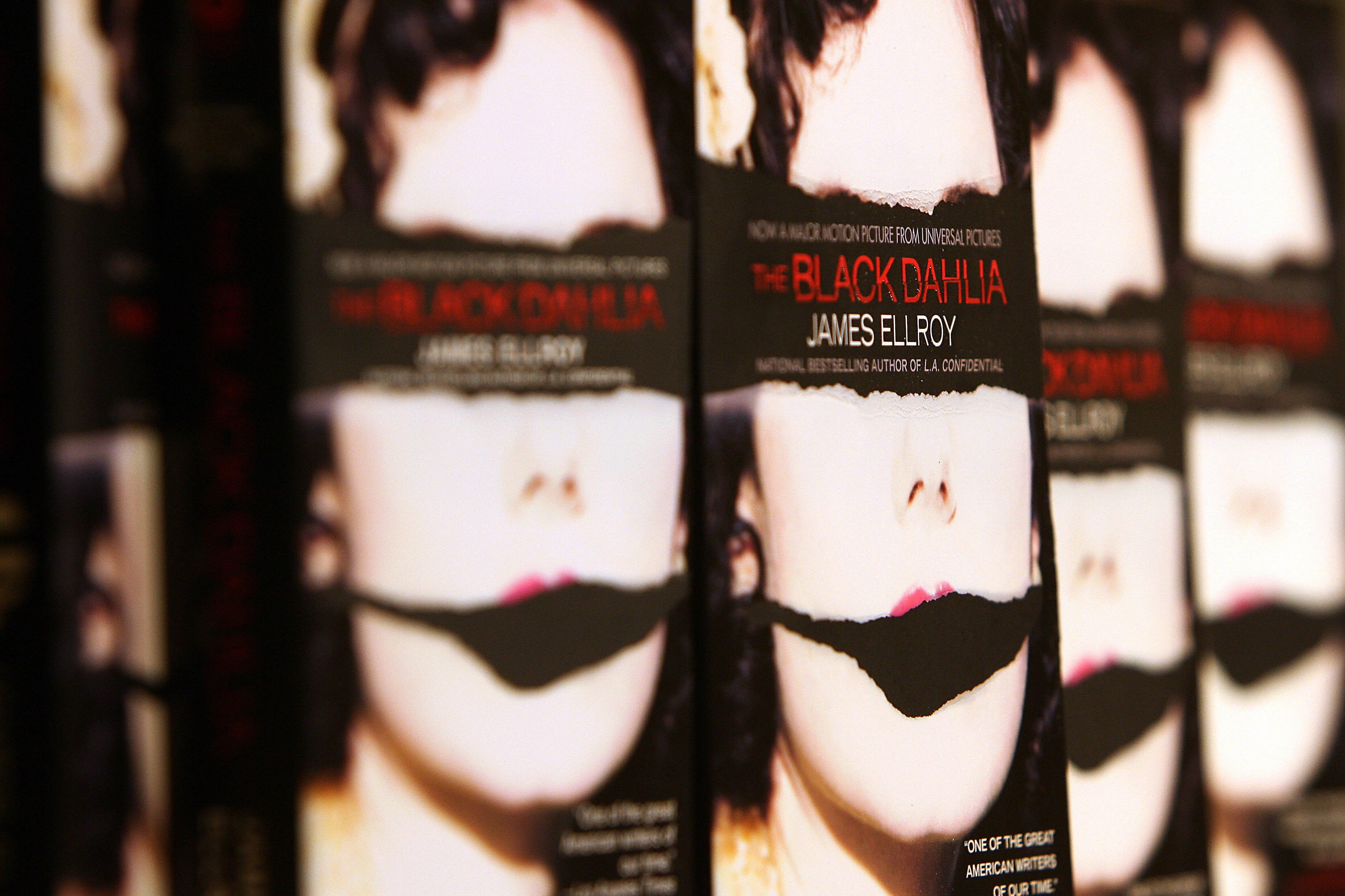 The cover of James Ellroy's classic book The Black Dahlia.