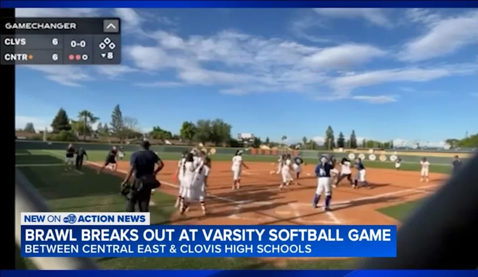 A Fresno girls’ high school softball game descended into a vicious scrum after fists began flying near first base. abc30