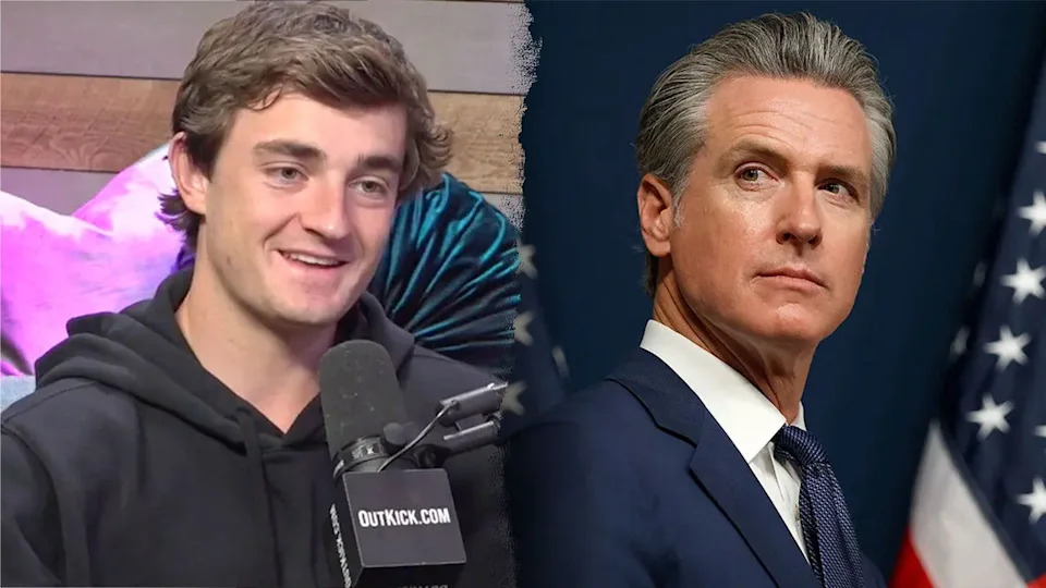 Nick Shirley and Gavin Newsom