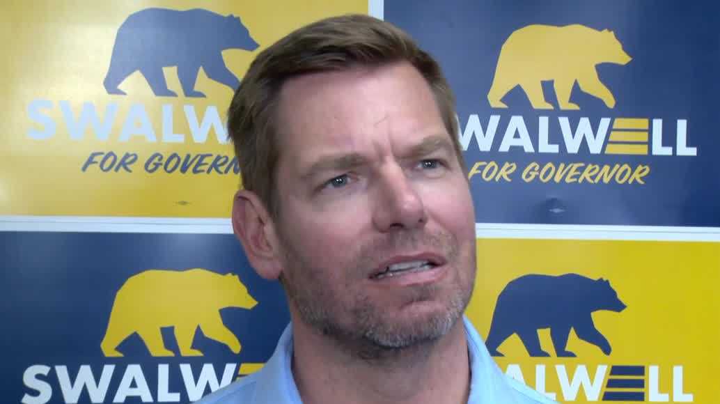 California governor candidate Eric Swalwell denies claims of inappropriate behavior with staffers