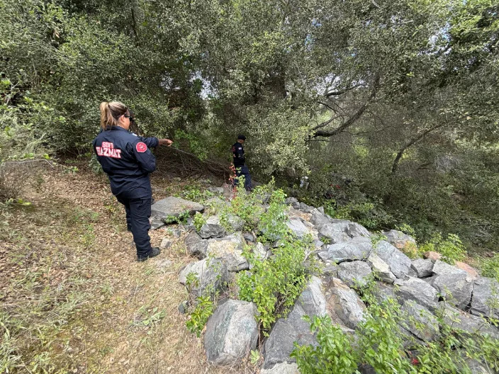 First responders and Hazmat teams in San Diego were busy pulling a car from a creek and cleaning fuel and oil from the water Sunday morning (FOX 5/KUSI) 