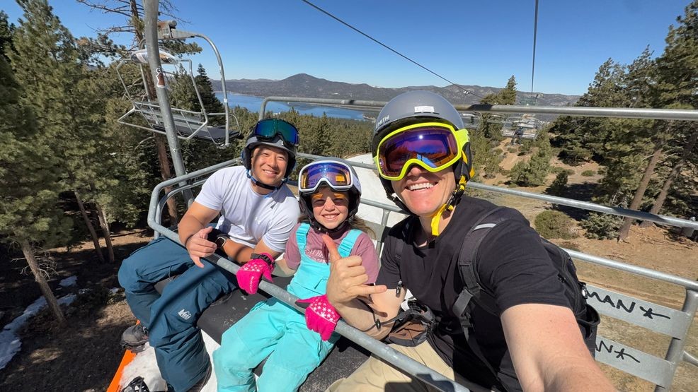 Channel, Cameron, and Amazing America's Brandon Kong make their way to the summit. (Amazing America)