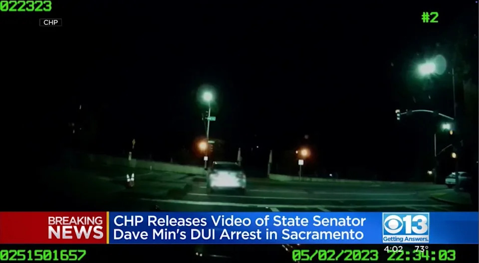 Cops pulled him over after he coasted through a red light. California Highway Patrol