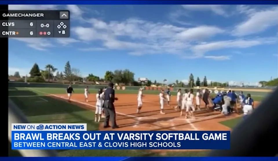 Parents, players and coaches quickly sprinted in to break up the battle. abc30