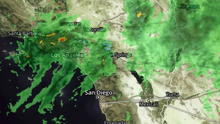 Weak SoCal weather system