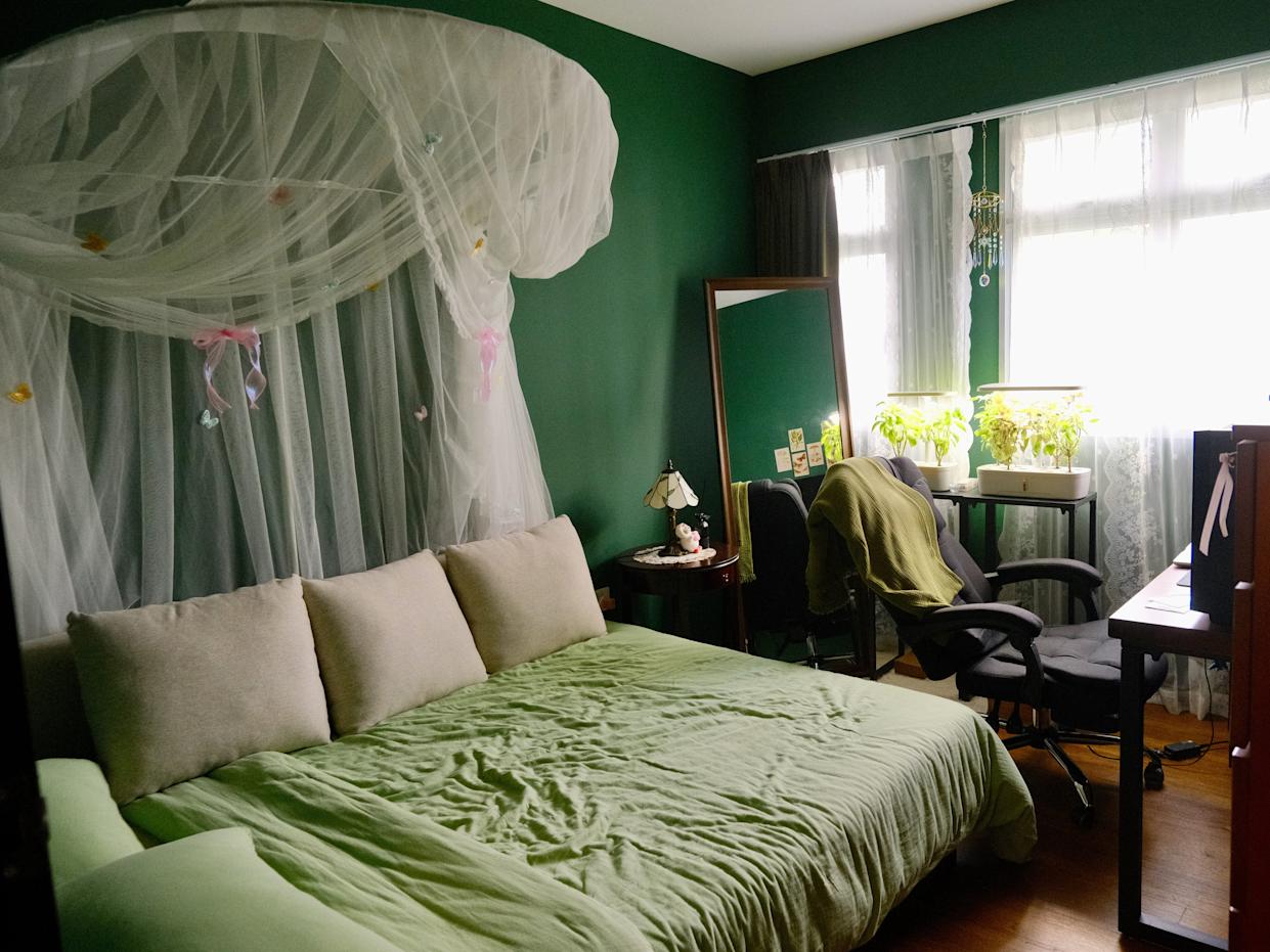 An office and guest room.