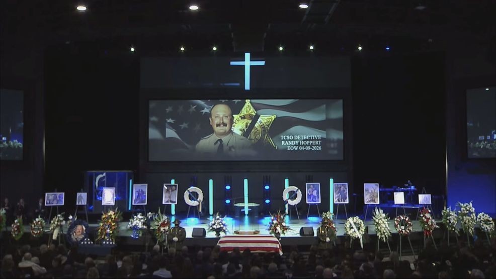 Tulare County Sheriff's Deputy Randy Hoppert was laid to rest on Tuesday morning. CREDIT: Visalia First