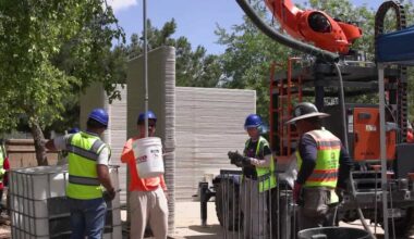 Crews build Sacramento's first 3D-printed house