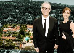 Guess CEO Carlos Alberini and Andrea with the two houses (Getty, Hilton & Hyland)