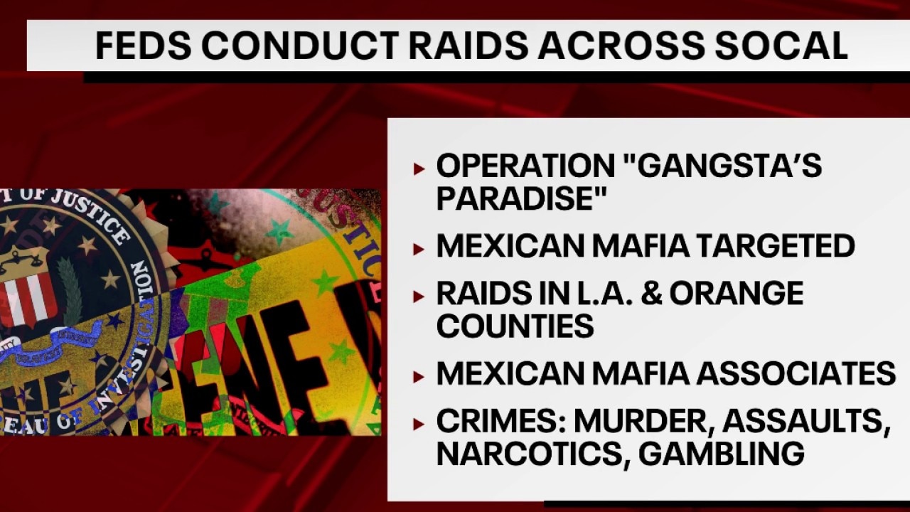 'Operation Gangsta's Paradise': 37 Mexican Mafia associates arrested