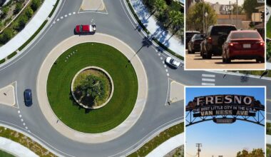 Absurdity of ‘traffic calming’ California car roundabouts laid bare in viral clip
