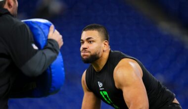 The 49ers have selected an offensive tackle with their final pick in the NFL Draft