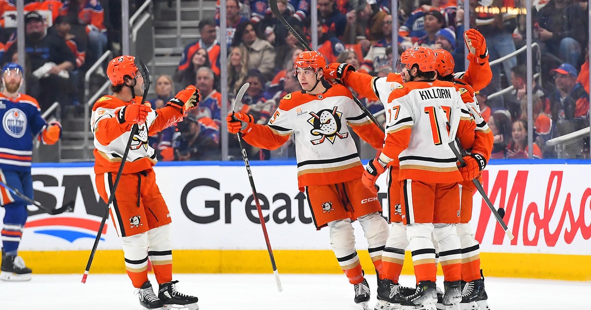 Gauthier breaks late tie as the Ducks beat the Oilers 6-4 in Game 2 to even series