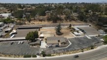Drone shot from May 2022 of a San Diego police gun range that has been shut down over lead concerns.
