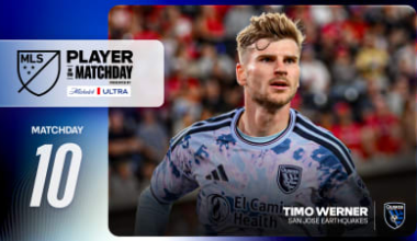 San Jose Earthquakes: Timo Werner named Player of the Matchday