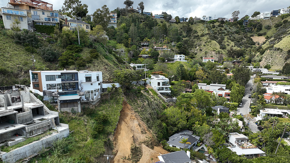 Hollywood Hills homes in affluent Los Angeles neighborhood 