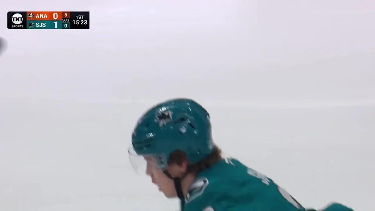 Macklin Celebrini lauds teammates for Sharks' comeback win over Blue Jackets