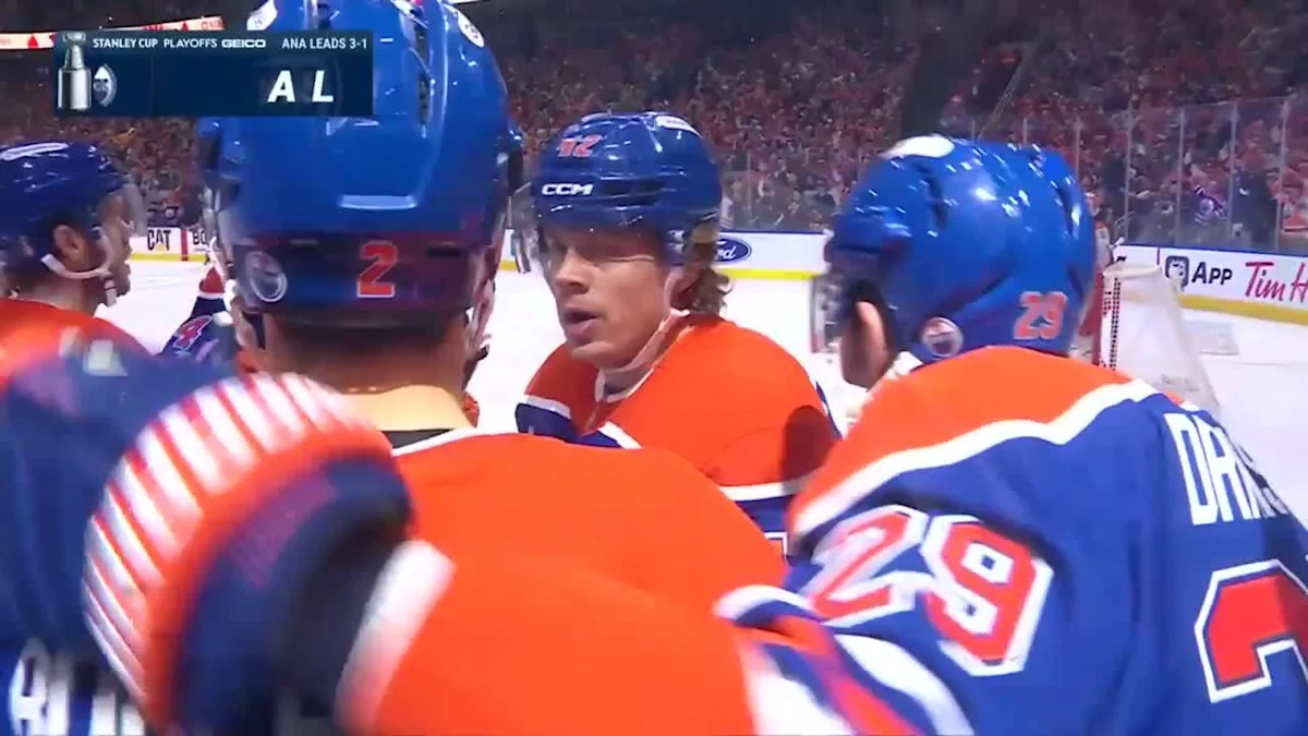 Leon Draisaitl with a Goal vs. Anaheim Ducks
