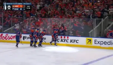 Leon Draisaitl with a Powerplay Goal vs. Anaheim Ducks