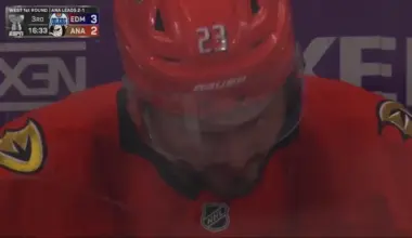 Evan Bouchard with a Powerplay Goal vs. Anaheim Ducks