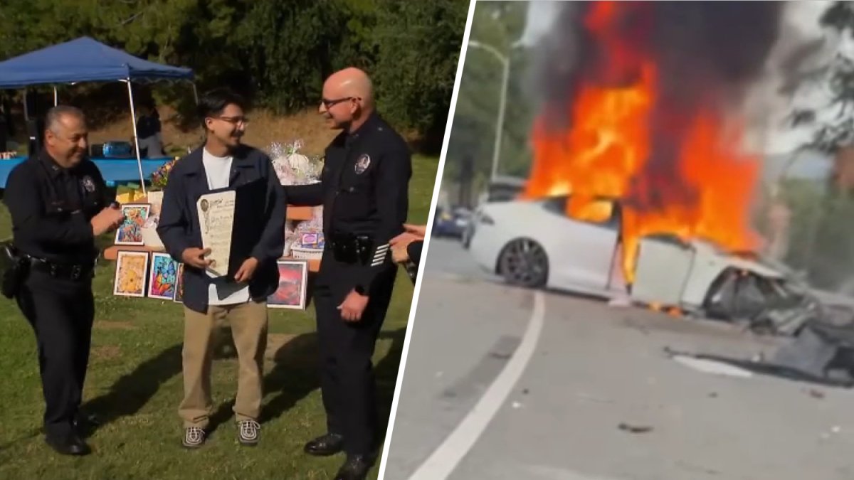 Northridge honors man for fiery crash rescue – NBC Los Angeles