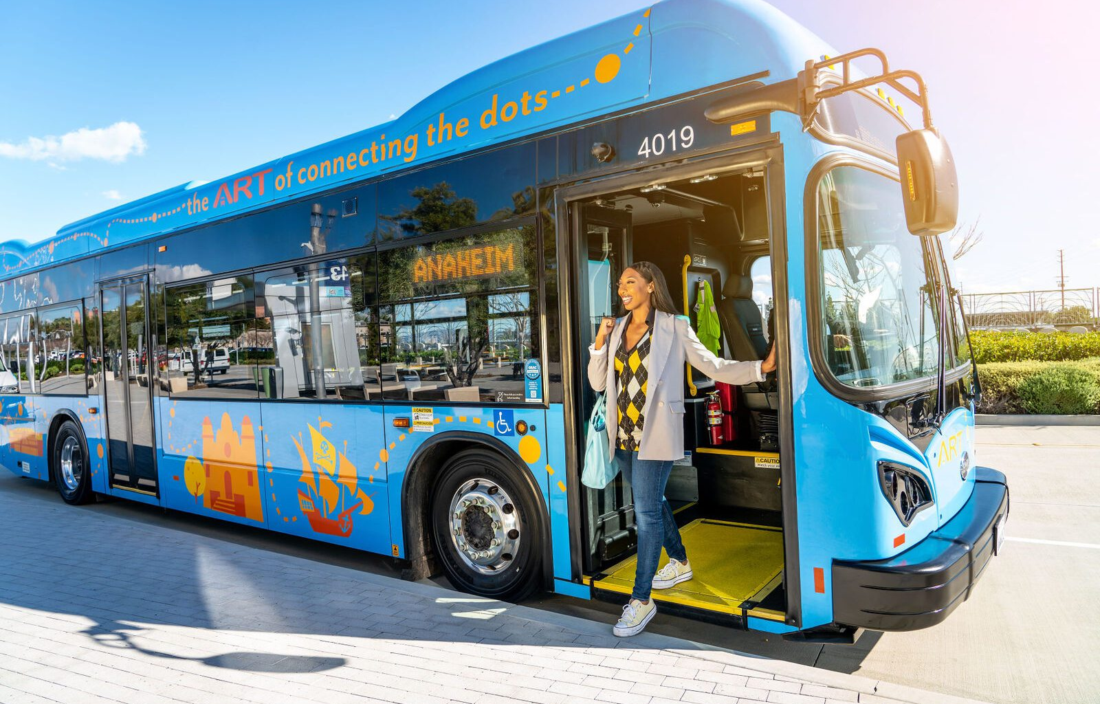 ART shuttle bus in Anaheim, California