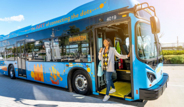 ART shuttle bus in Anaheim, California