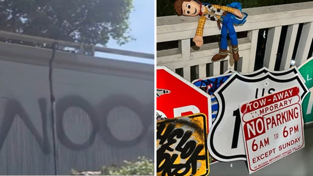 2 people arrested for spraying graffiti on state property in LA – NBC Los Angeles