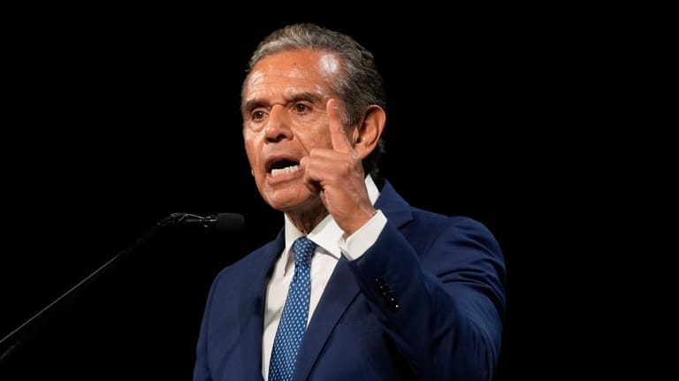 California gubernatorial candidate Antonio Villaraigosa speaks at the 2026 California...