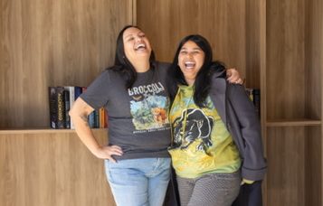 (L-R) Liana Colón and Lariza "Lolli" Rigor, along with Liana's husband, Daniel,, are opening TBR Books in Claremont. (Photo courtesy of TBR Books)