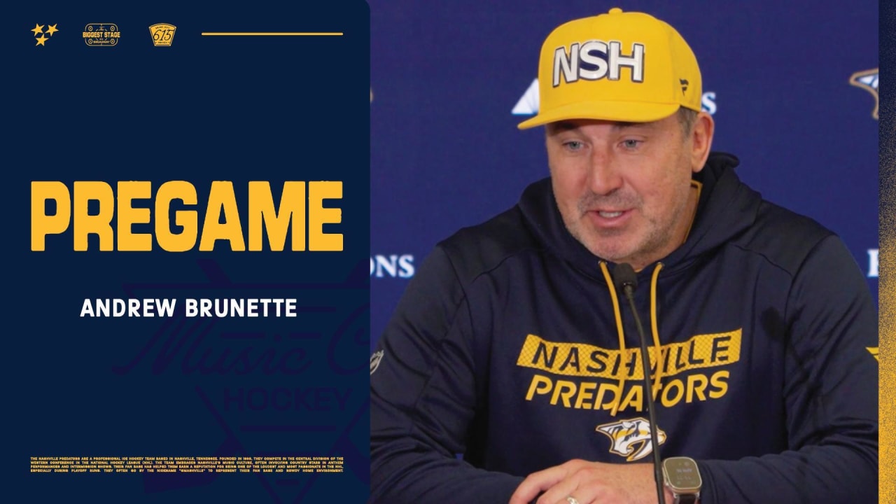 Pregame: Andrew Brunette | Nashville Predators