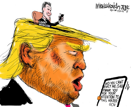 A cartoon by Mike Luckovich.