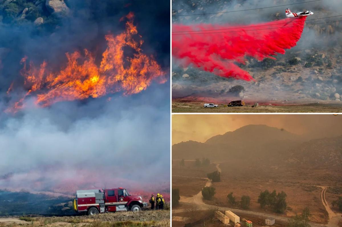 Southern California Springs Fire fast growing in windy conditions