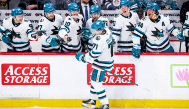 Celebrini has 3 points, breaks Sharks single-season record in win against Jets