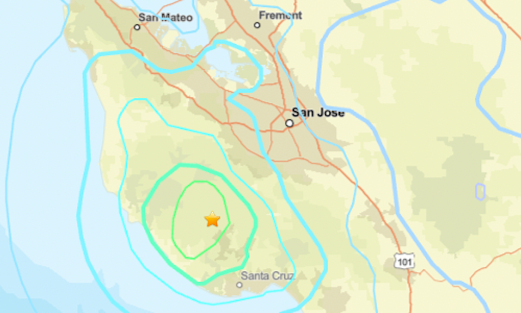 Earthquake jolts several sections of Santa Cruz County and Bay Area