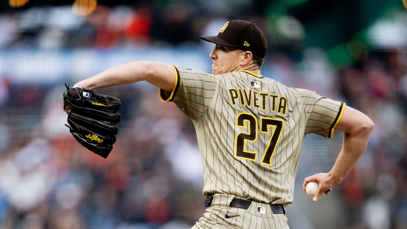 Padres right-hander Nick Pivetta exits with elbow stiffness