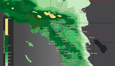 Rain And Mountain Snow Expected Across Southern California Through Monday