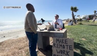 Popular remote work meet up on the beach declared illegal by city of San Diego – NBC 7 San Diego