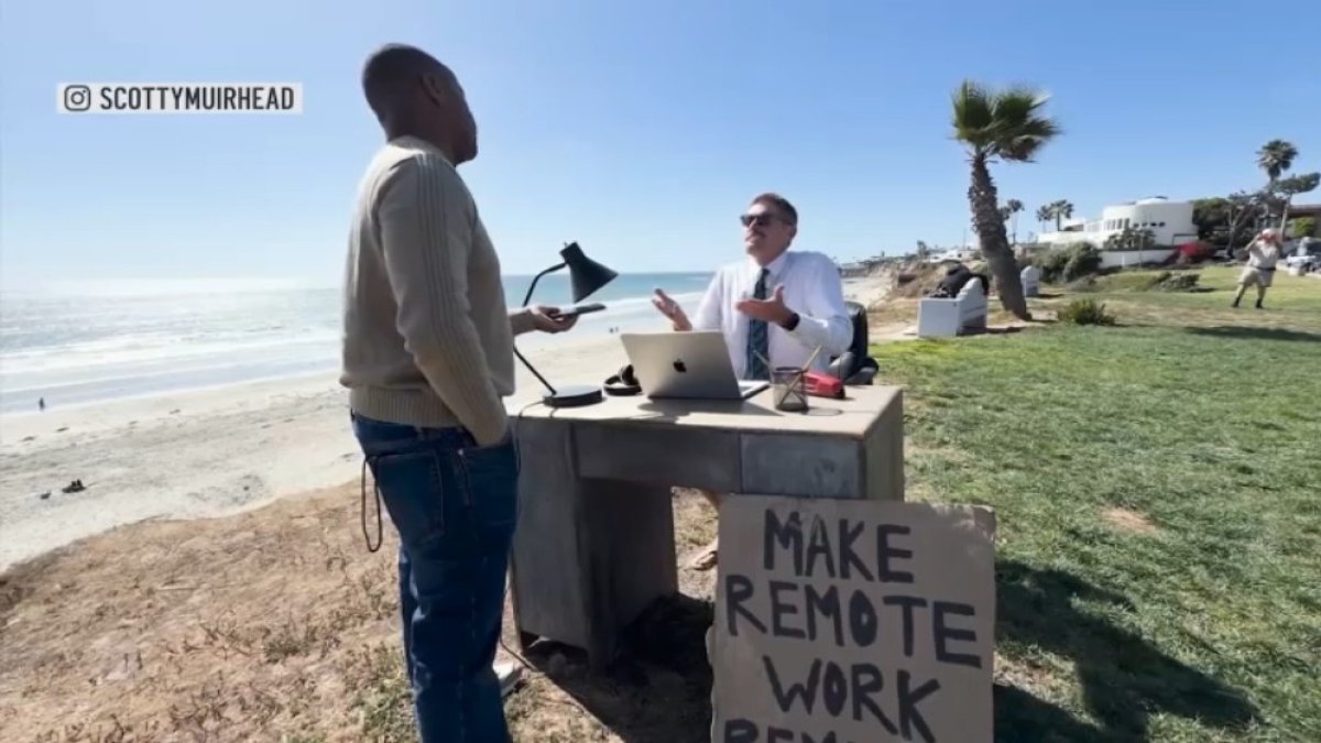 Popular remote work meet up on the beach declared illegal by city of San Diego – NBC 7 San Diego