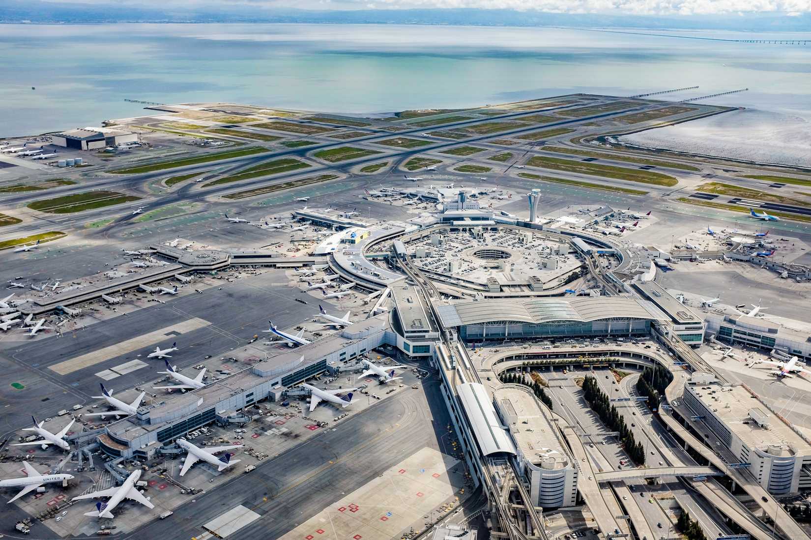 SFO Airport Aerial View
