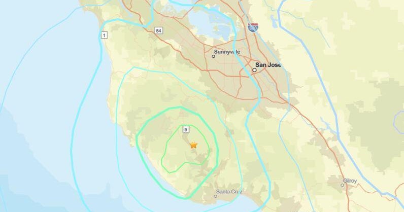 Magnitude 4.9 earthquake in Santa Cruz County felt throughout the Bay Area