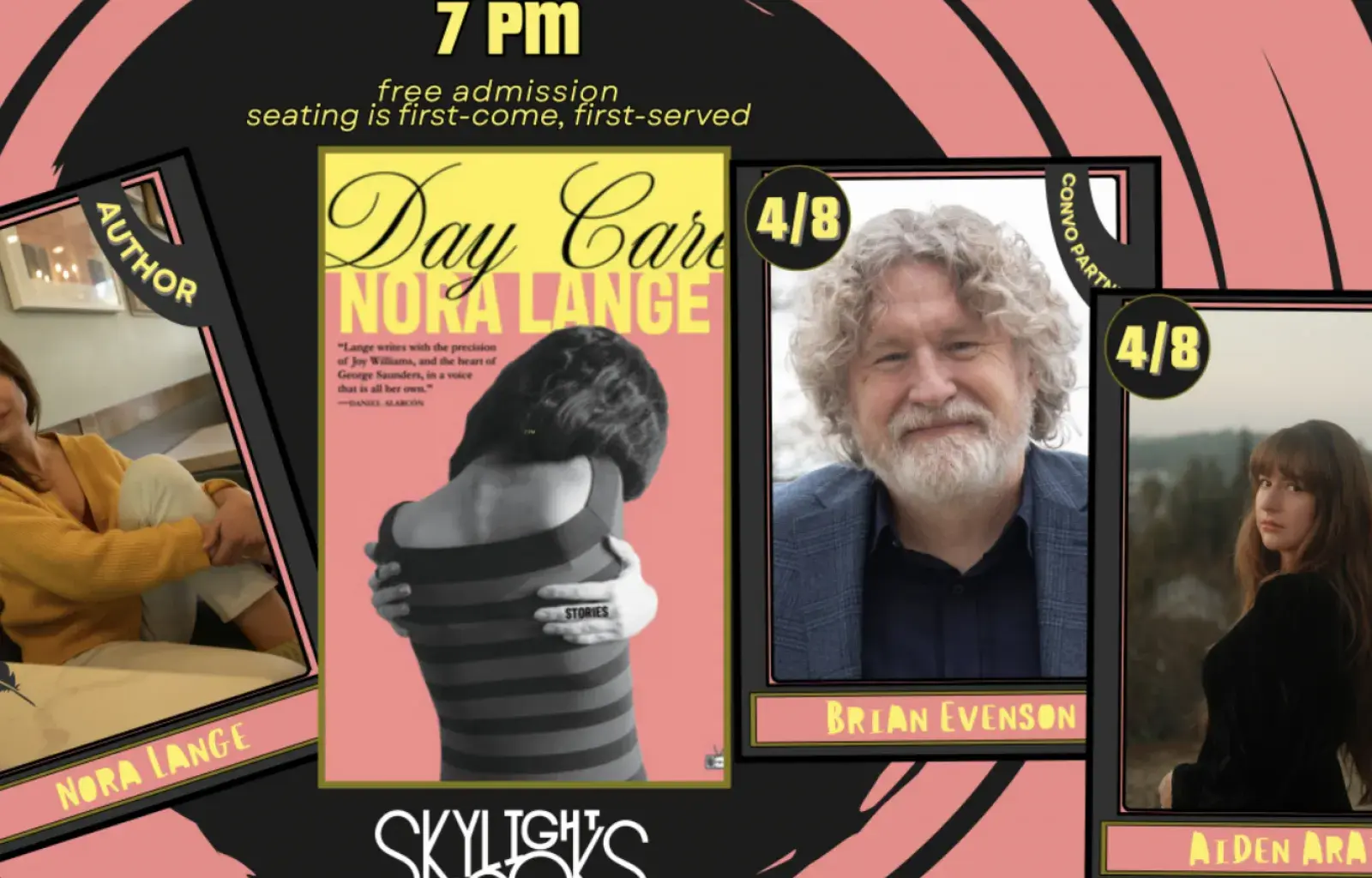 At Skylight: Nora Lange presents DAY CARE w/ Brian Evenson & Aiden Arata