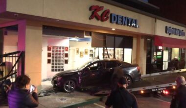 Stolen car plows into San Jose dentist office; driver arrested